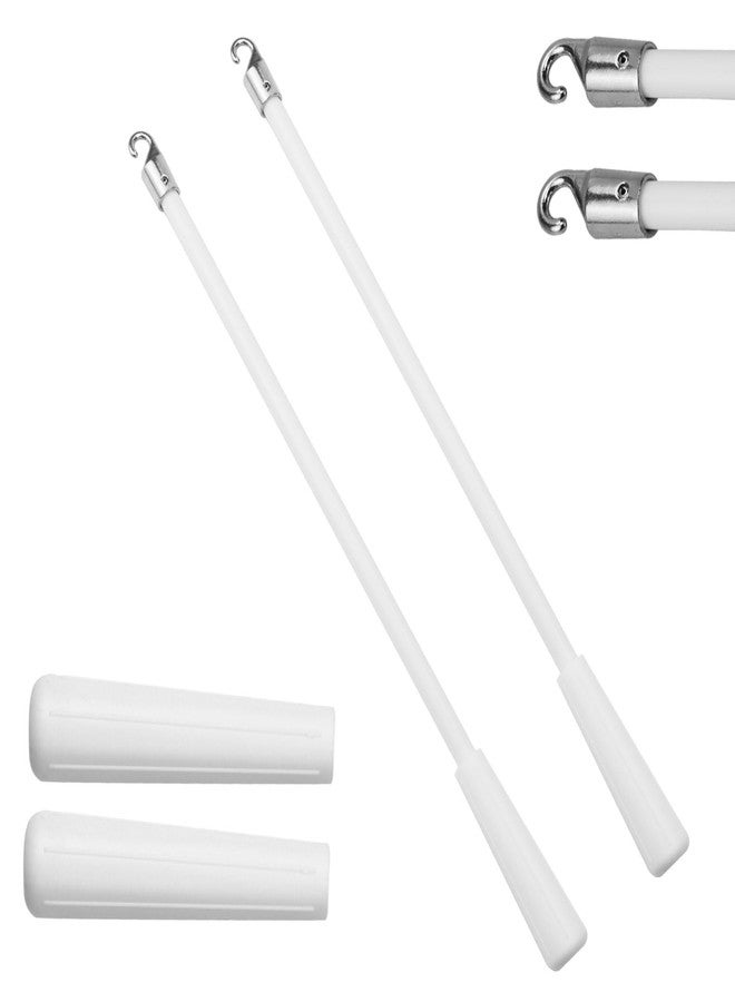Abvsdu 2 PCS 24 Inch Blind Wand, Blind Wand Replacement with Hook, Vertical Blinds Replacement Parts Blinds Stick with Hook for Window - Image 1